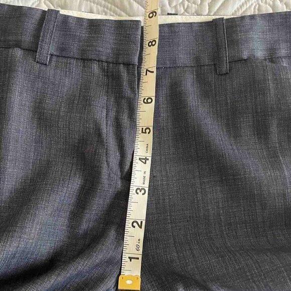 Lafayette148 NY ,Women's dark grey trousers with straight legs, wool, size 4 - Picture 9 of 12